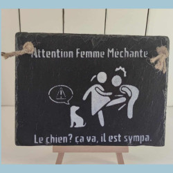 Ardoise déco Attention...