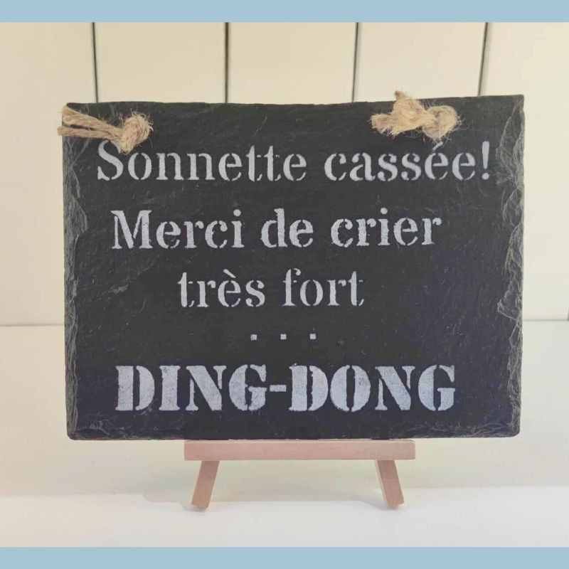 Ardoise déco Sonnette cassée