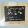 Ardoise déco Attention au chien et chat