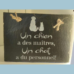Ardoise déco Chien et Chat