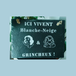 Ardoise déco Blanche Neige et Grincheux