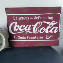 Plaque Retro Coca