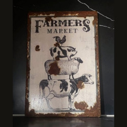 Plaque Retro Vintage Farmer...