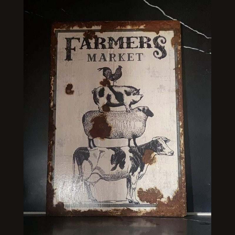 Plaque Retro Vintage Farmer Market