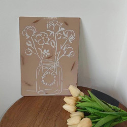 Plaque Fleurs de Coton