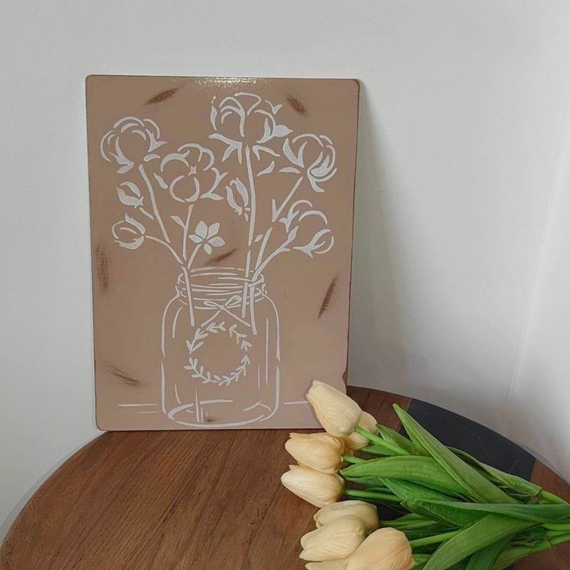 Plaque Fleurs de Coton