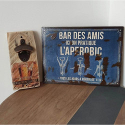 Plaque Retro Bar des Amis...Apérobic