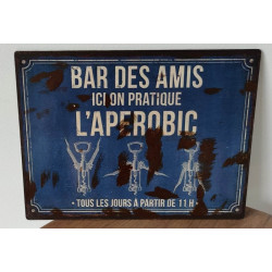 Plaque Retro Bar des...