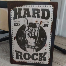 Plaque Hard Rock Retro