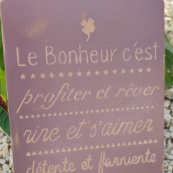 Plaque déco Le Bonheur