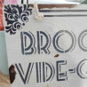 Plaque déco en bois Brocante Vintage