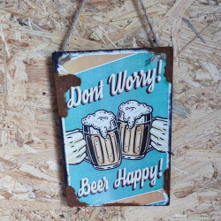 Plaque Don't Worry Beer Happy