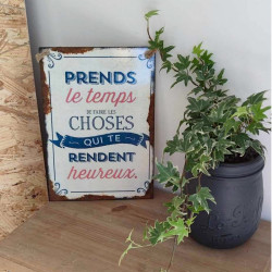 Plaque Prends le temps
