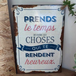 Plaque Prends le temps