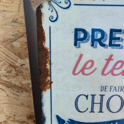 Plaque Prends le temps