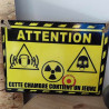 Plaque Attention chambre Jeune