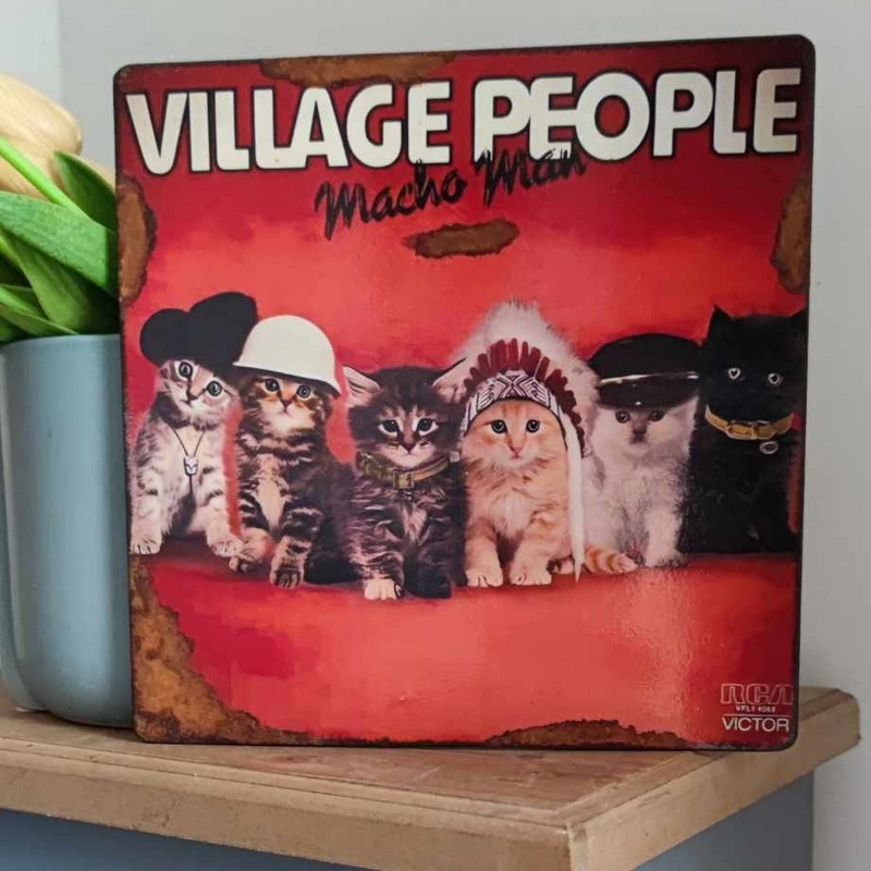Plaque Village People Chatons