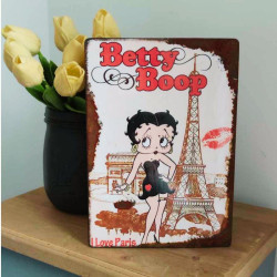 Plaque Déco Betty Boop Vintage
