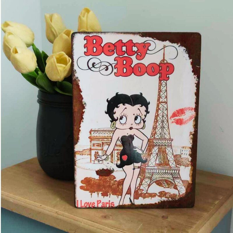 Plaque Déco Betty Boop Vintage
