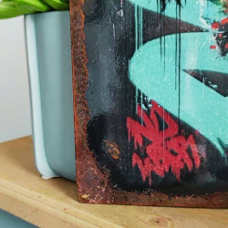 Plaque déco Baiser romantique Fun colorée