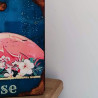 Plaque déco Flemme en Rose