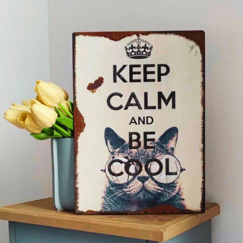 Plaque Keep Calm and Be Cool Chat
