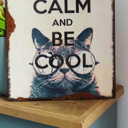 Plaque Keep Calm and Be Cool Chat