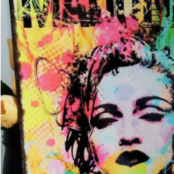 Plaque Déco fun Colorée Madonna