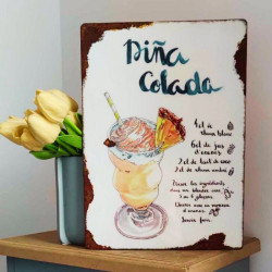 Plaque Recette Pina Colada