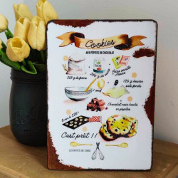 Plaque Déco Recette Cookie