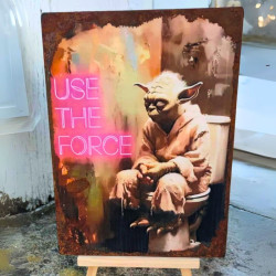 Plaque Déco Yoda Use the Force