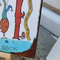 Plaque Déco Shadok Vintage
