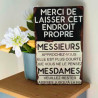 Plaque Règles toilettes propres