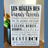Plaque décoration Règles des Grands-parents